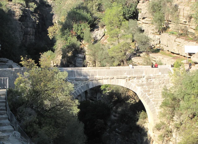 Stone bridge over Koprulu Canyon on a day trip from Side